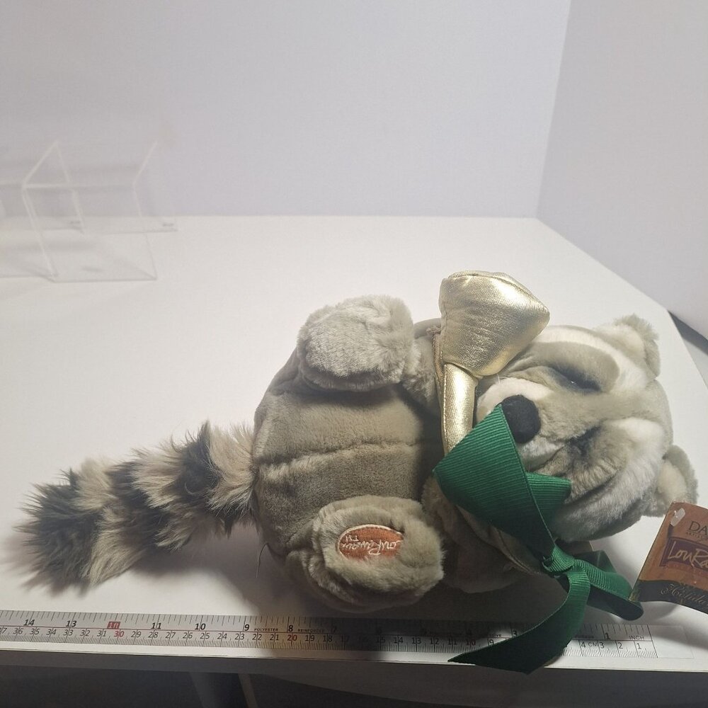 Sammy Raccoon Holiday Dakin Plush Lou Rankin Friends Christmas French Horn - Picture 11 of 16